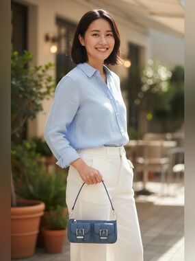 MICHAEL KORS Zoe Small Denim Pochette NWT